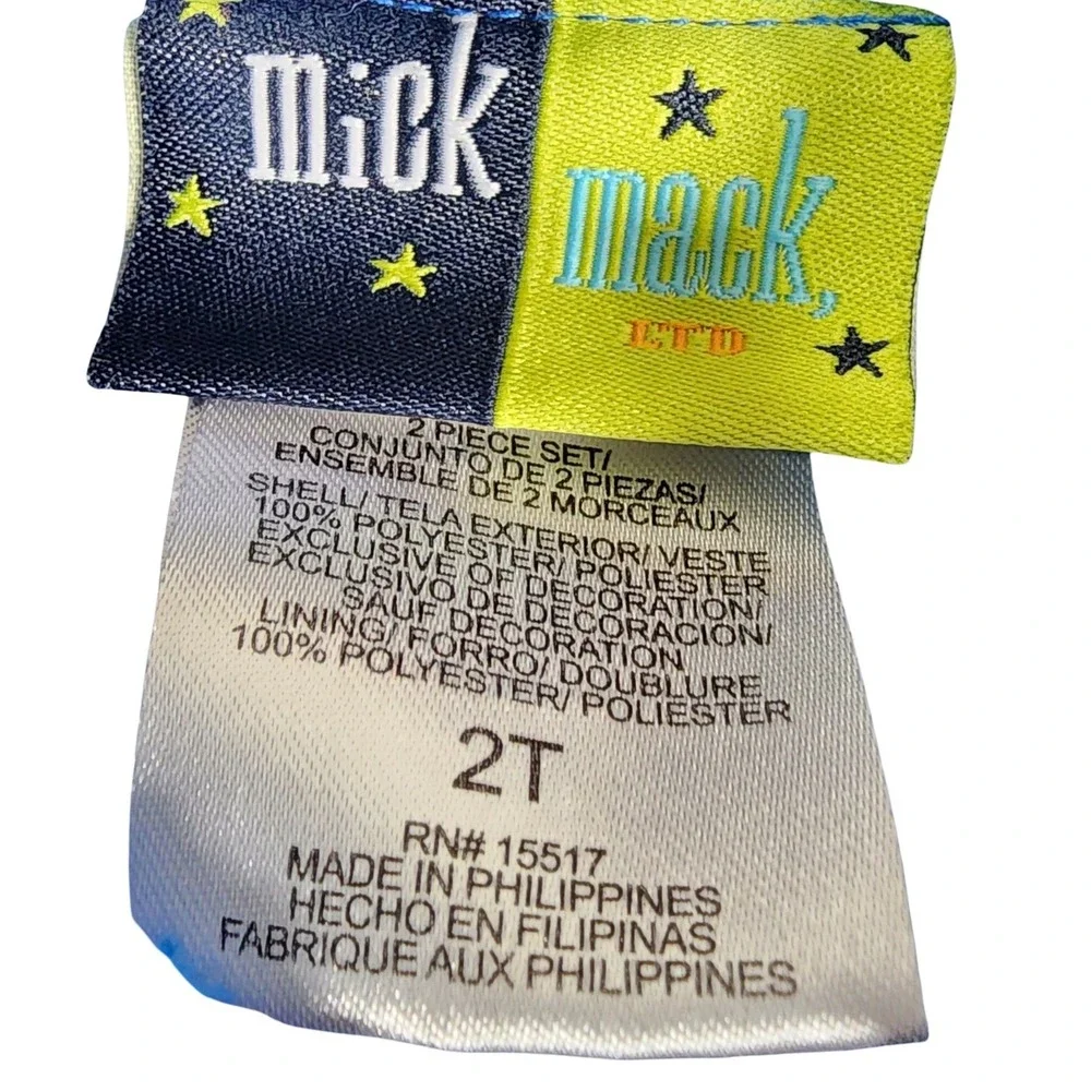 Mick Mack LTD‎ Toddler Boy 2T Black Blue Varsity Hooded Fleece Lined Jacket